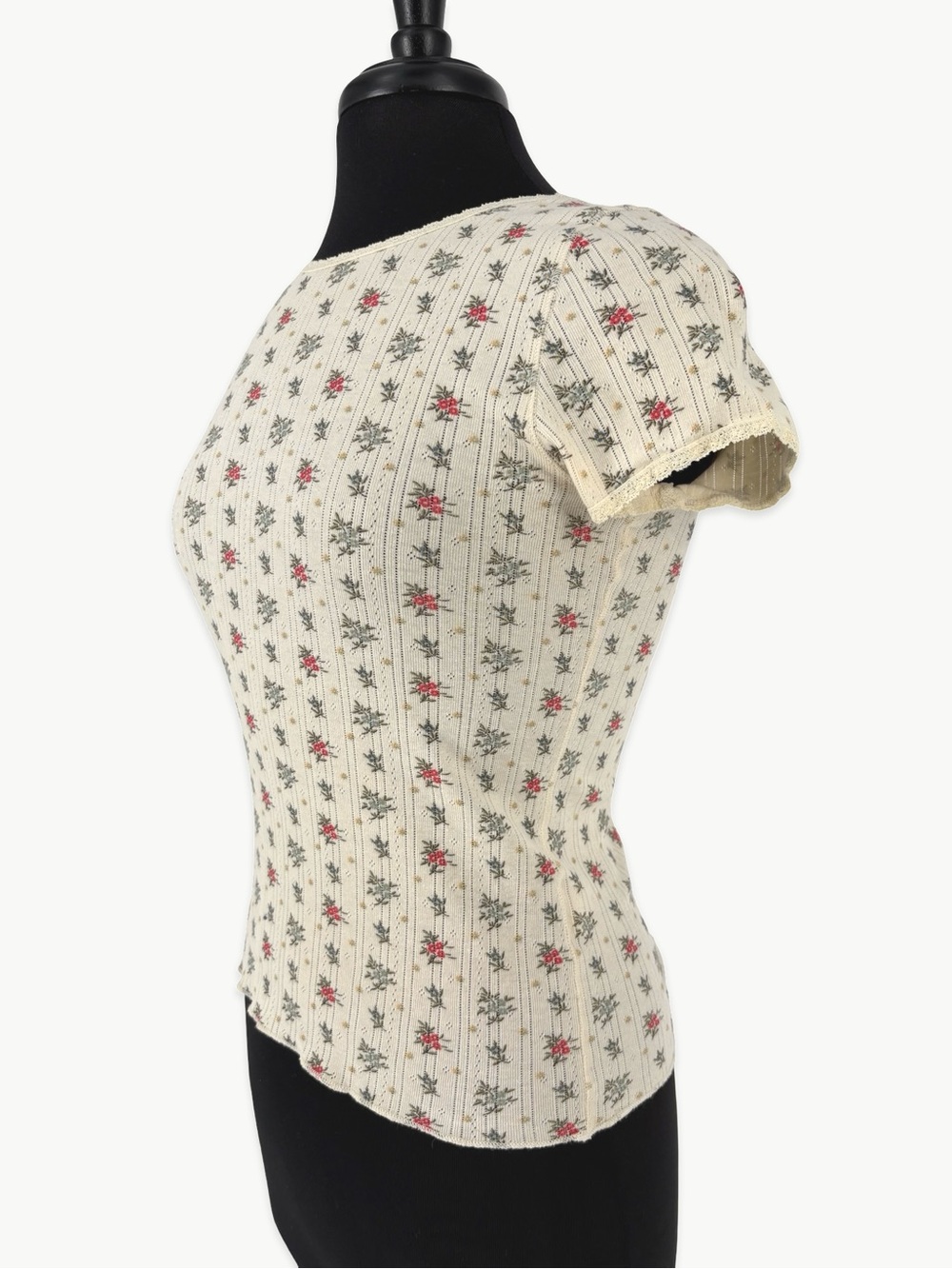 DÔEN Vivi Tee Size Medium Sundrenched Floral Pointelle Organic Cotton Baby Tee - Picture 12 of 16